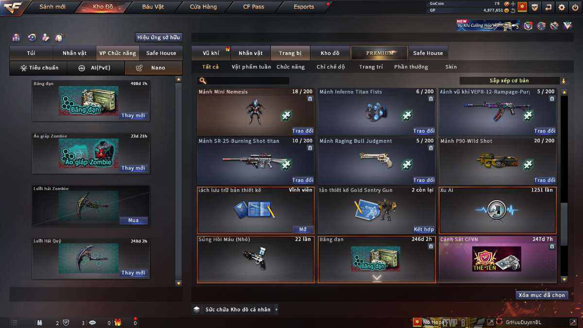 shop acc cf uy tin gia re